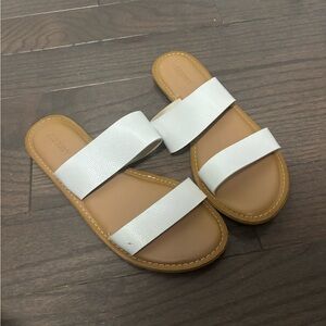 Old Navy White Double Strap Sandals